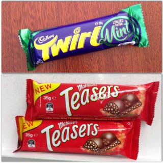 Maltesers Teasers vs Cadbury Mint Twirl – the choc-off